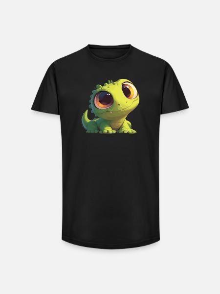 Lizards Lizard - Long Fit Men's T-Shirt - black