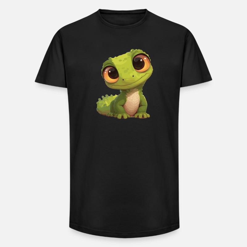 Eidechsen Eidechse - Long Fit Männer T-Shirt - Schwarz
