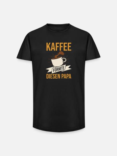 Coffee Father Father's Day Dad - Long Fit Men's T-Shirt - black