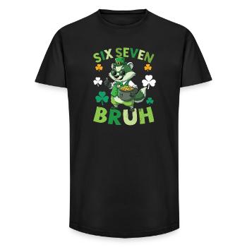 St. Patrick's Day Raccoon - Long Fit Men's T-Shirt - black - Front - AI Model Male 185 light (185cm)