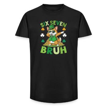 cat St. Patrick's Day - Long Fit Men's T-Shirt - black - Front - AI Model Male 185 light (185cm)