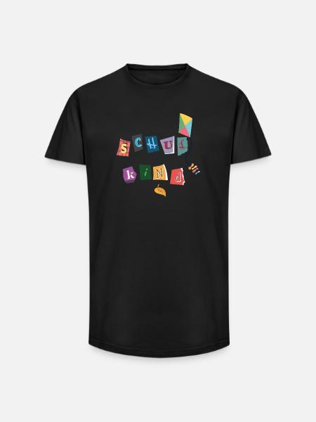 Écolier - T-shirt coupe longue homme - noir