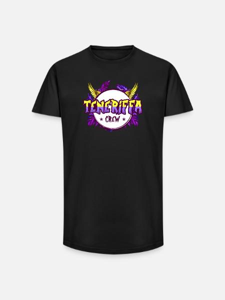 Teneriffa Crew Bunt - Long Fit Männer T-Shirt - Schwarz
