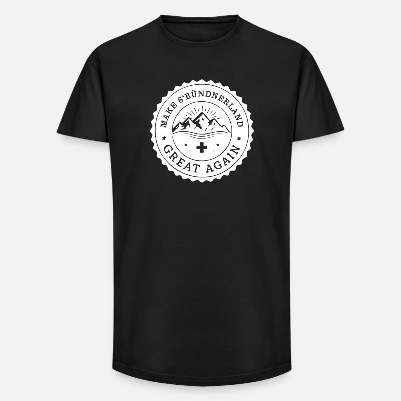 make s'Bünderland great again - Long Fit Männer T-Shirt - Schwarz