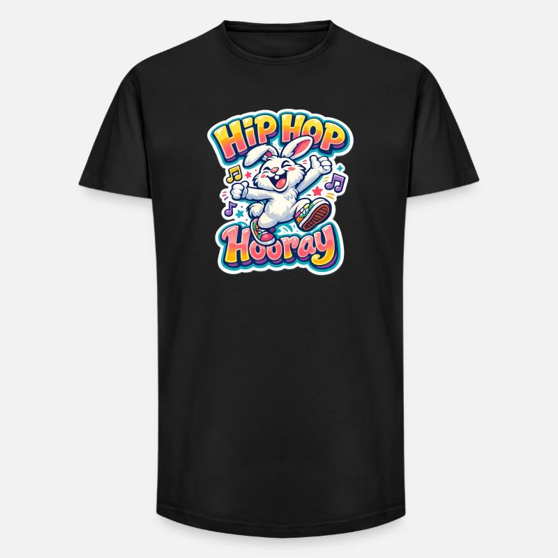 Hasenkinder - Long Fit Männer T-Shirt - Schwarz