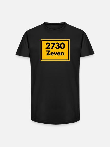 OLD POSTCODE RETRO 2730 ZEVEN – GEESTHELD - Long Fit Men's T-Shirt - black