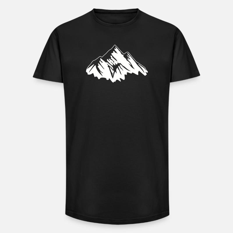 berge - Long Fit Männer T-Shirt - Schwarz