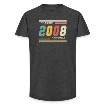2008 - Classic original 18. Geburtstag - Long Fit Männer T-Shirt - Anthrazit - Vorne - AI Model Male 185 light (185cm)