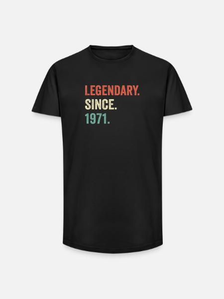 legendary since 1971 - Long Fit Men's T-Shirt - black