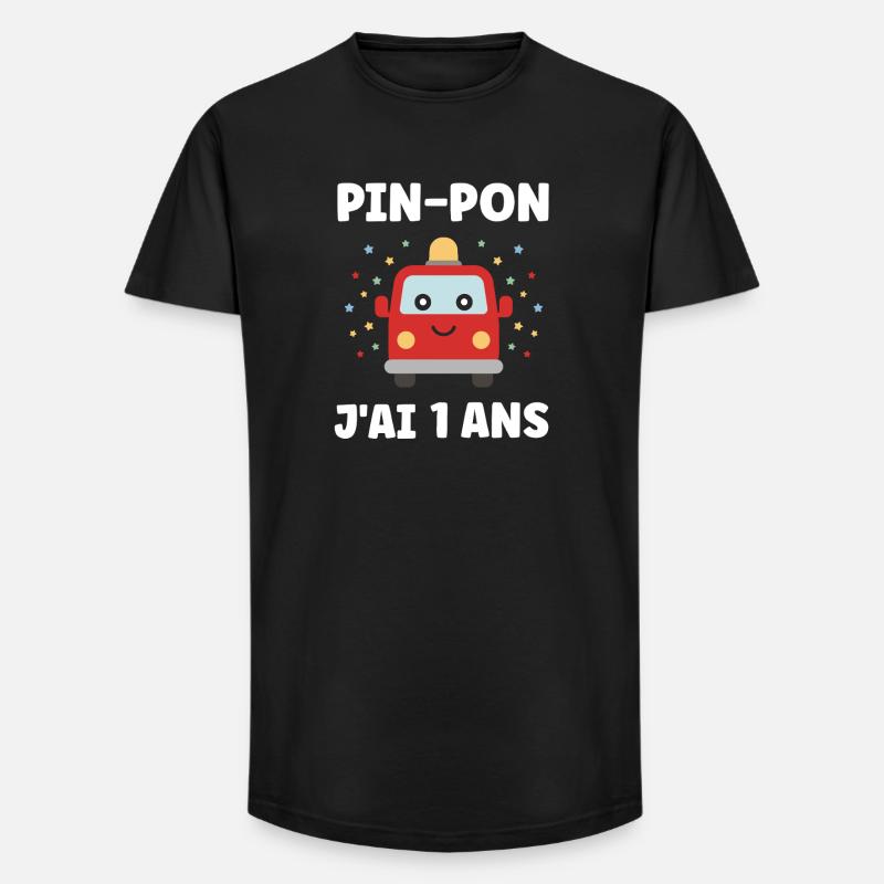 1 Jahr - Long Fit Männer T-Shirt - Schwarz