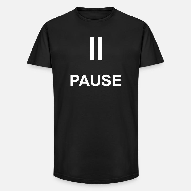Pause Auszeit Geschenk Statement - Long Fit Männer T-Shirt - Schwarz
