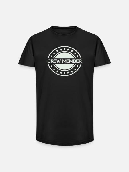 crew member - Long Fit Men's T-Shirt - black