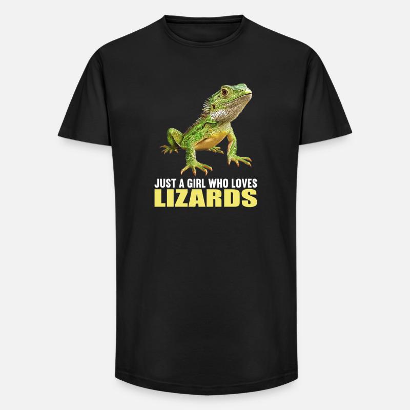 Eidechsen Eidechse - Long Fit Männer T-Shirt - Schwarz