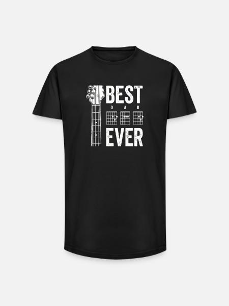 Guitar Shirt for Best Dad - Long Fit Men's T-Shirt - black