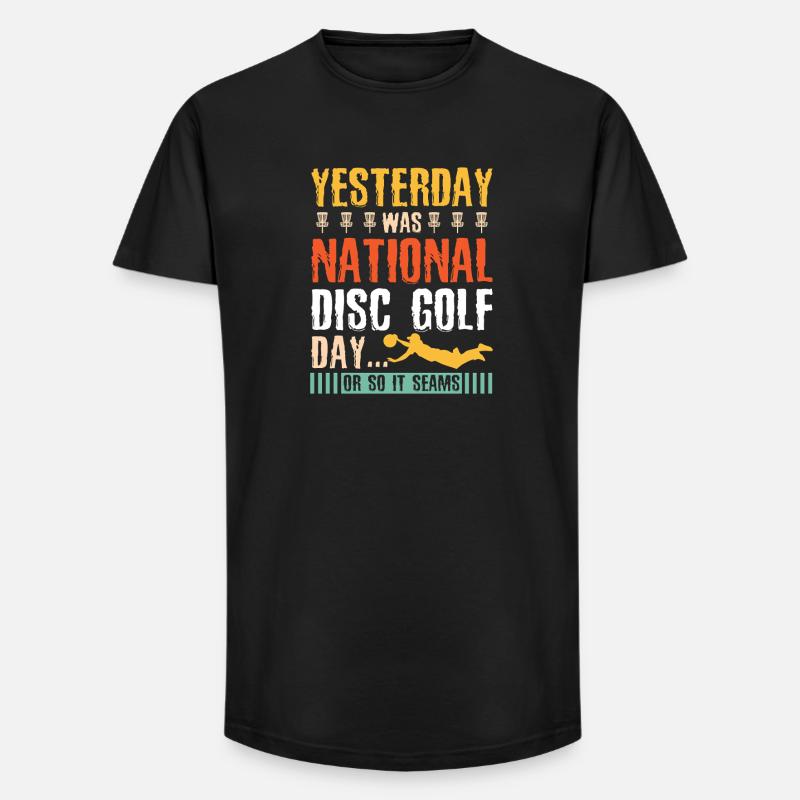 Cadeaux de disc golf Disc Golf - T-shirt coupe longue homme - noir