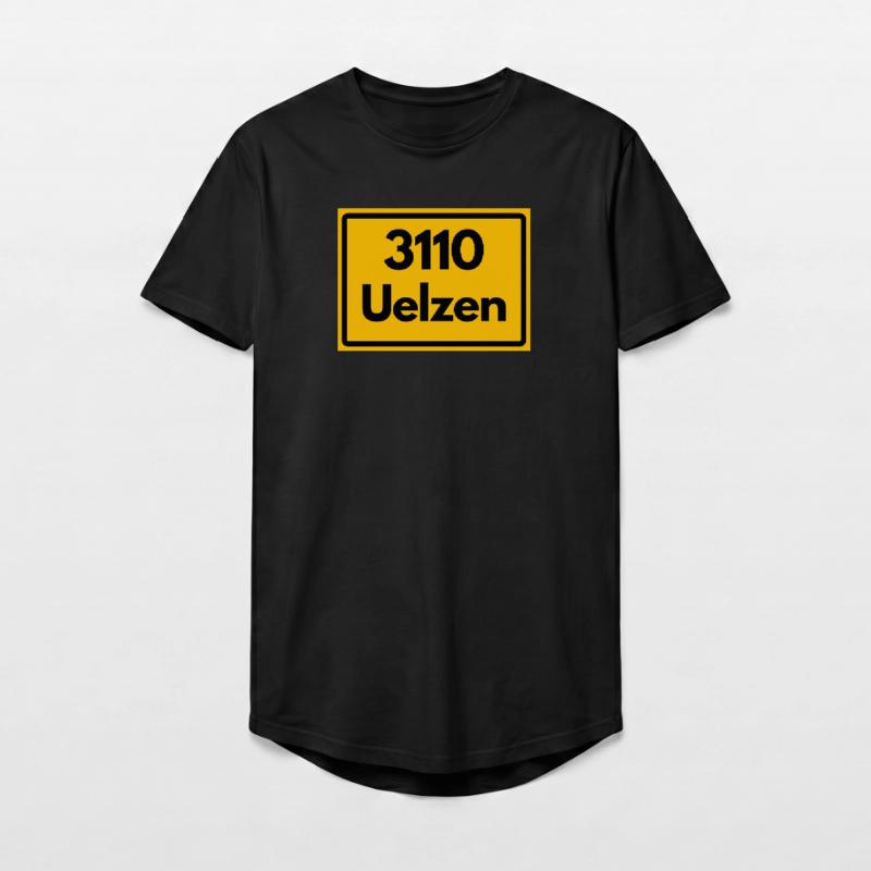 OLD POSTCODE ZIP CODE 3110 UELZEN HUNDERTWASSER Long Fit Men's T-Shirt