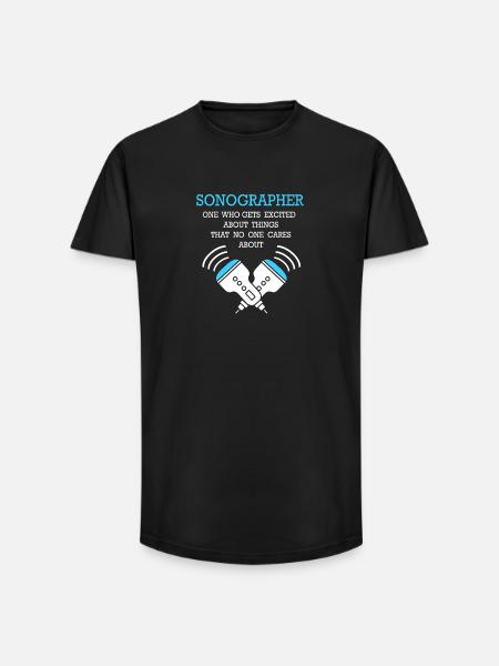 Ultraschall - Long Fit Männer T-Shirt - Schwarz