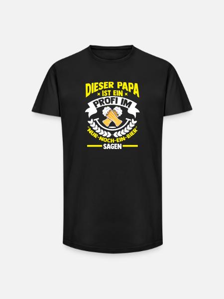 Beer Father Father's Day Dad - Long Fit Men's T-Shirt - black