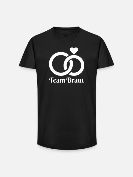 Team Bride, Wedding, Bridal Party - Long Fit Men's T-Shirt - black
