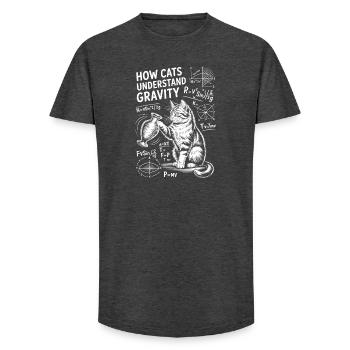 Dictions de chats de physique Blague de maths Cadeau de physique - T-shirt coupe longue homme - charbon - Devant - AI Model Male 185 light (185cm)