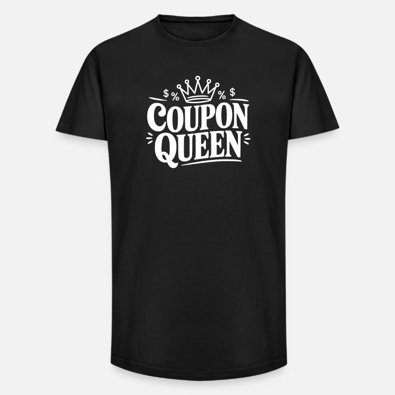 Couponkönigin - Long Fit Männer T-Shirt - Schwarz