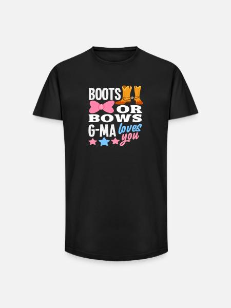 Stiefel Oder Schleife Oma Liebt Dich - Long Fit Männer T-Shirt - Schwarz