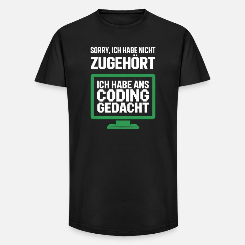 Affichage de la pensée de codage - T-shirt coupe longue homme - noir