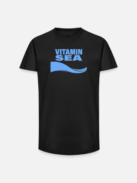 Vitamin Sea - Long Fit Men's T-Shirt - black
