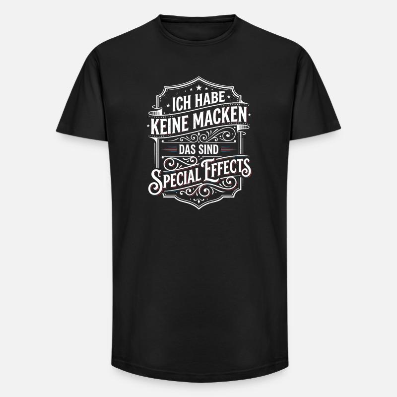 Keine Macken, Special Effects - Long Fit Männer T-Shirt - Schwarz