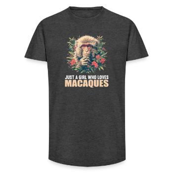 Macaque Macaque - Long Fit Men's T-Shirt - charcoal grey - Front - AI Model Male 185 light (185cm)