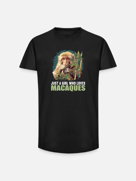 Makaken Makake - Long Fit Männer T-Shirt - Schwarz