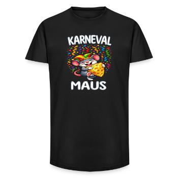 Karneval Maus Käse Karneval Maus Köstum - Long Fit Männer T-Shirt - Schwarz - Vorne - AI Model Male 185 light (185cm)