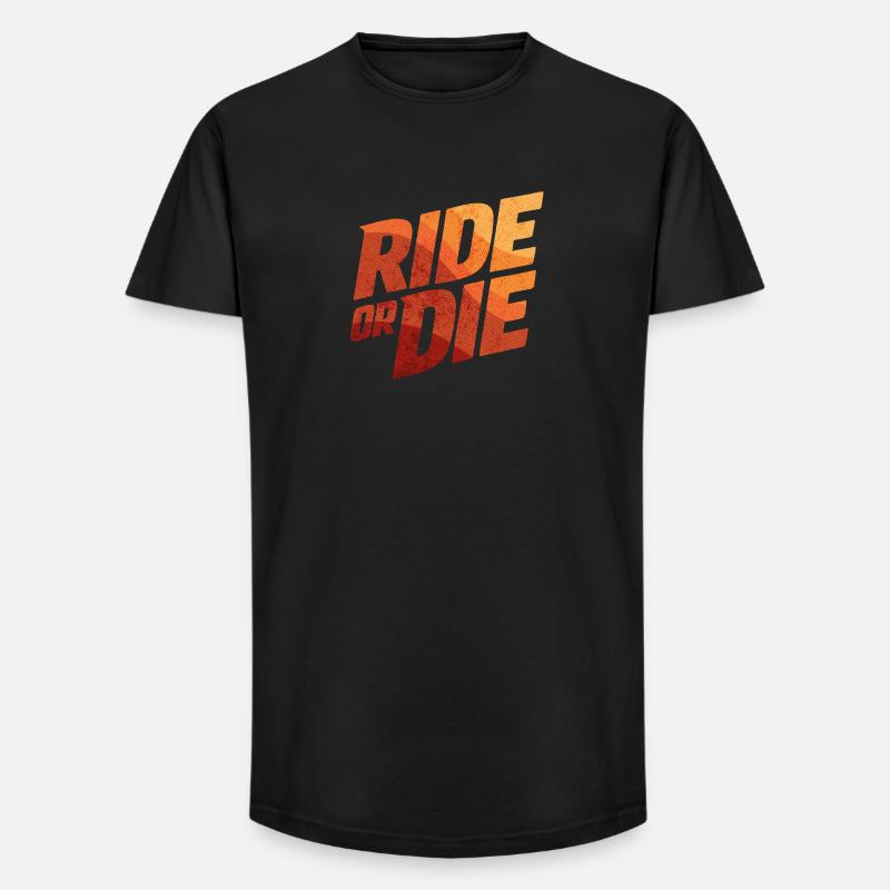 Ride or Die Gradient - Long Fit Männer T-Shirt - Schwarz