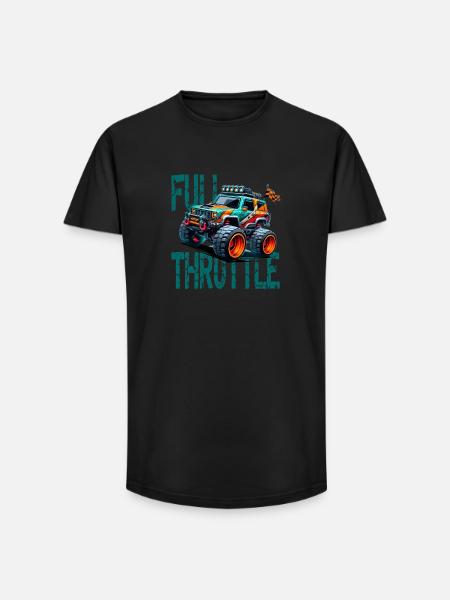 Monstertruck 4x4 Offroad - Long Fit Männer T-Shirt - Schwarz