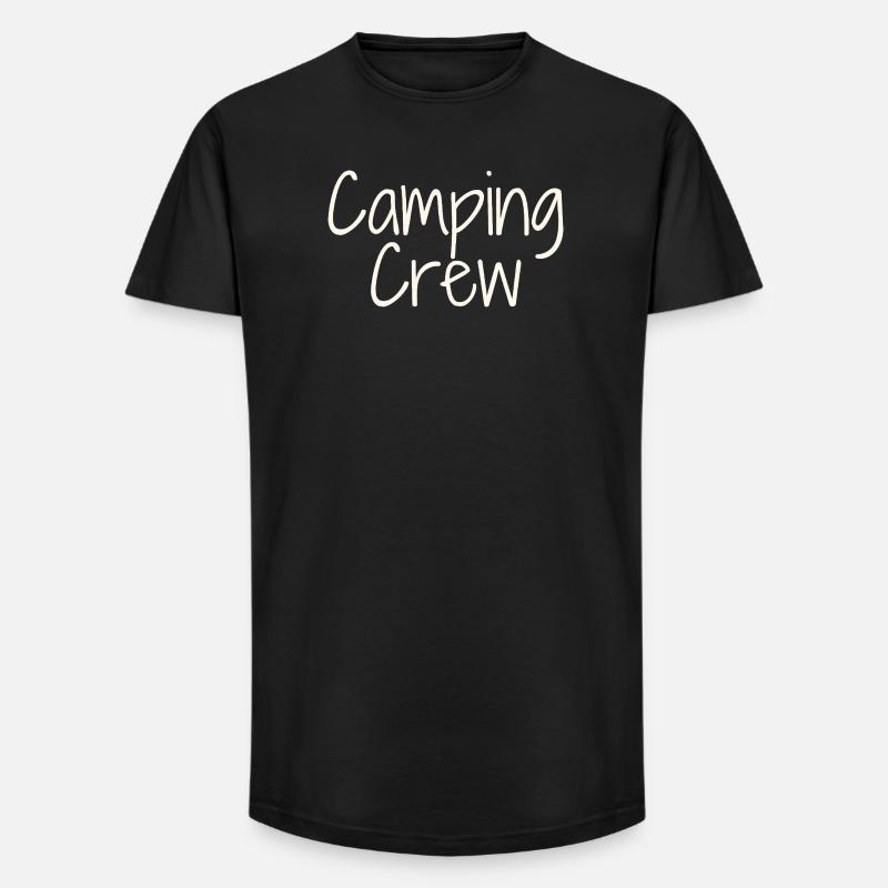 Camping Crew - Long Fit Männer T-Shirt - Schwarz