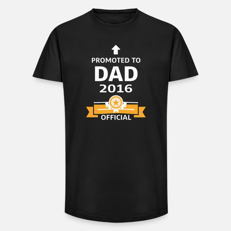 Beförderung zum Vater 2016 - Long Fit Männer T-Shirt - Schwarz