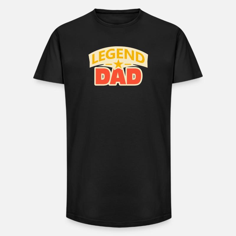 Legend dad – Funny Father Design - Long Fit Men's T-Shirt - black