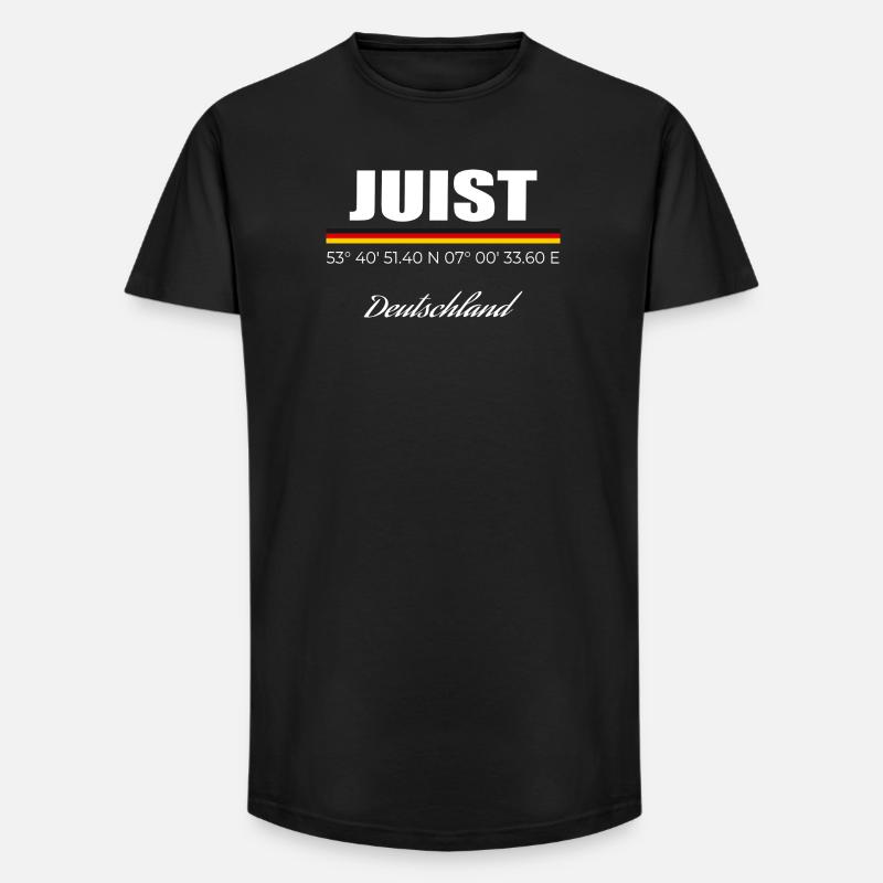 Juist - Long Fit Männer T-Shirt - Schwarz