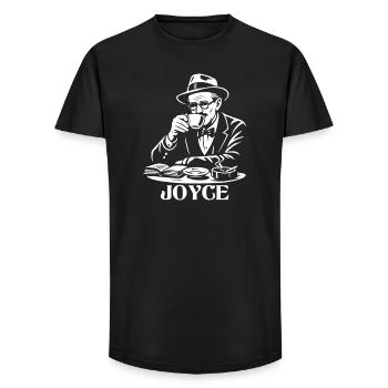 James Joyce Café Retro Reader - Long Fit Men's T-Shirt - black - Front - AI Model Male 185 light (185cm)