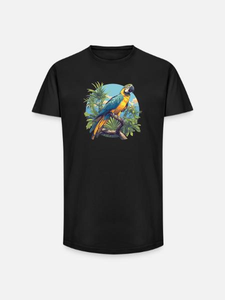 Macaw's Era - Long Fit Men's T-Shirt - black