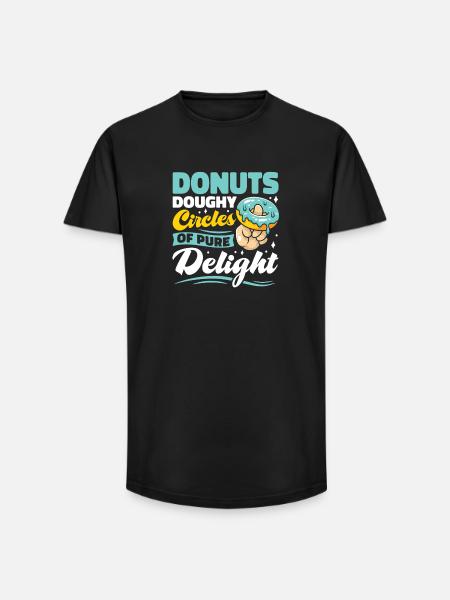 Restauration rapide en donuts - T-shirt coupe longue homme - noir