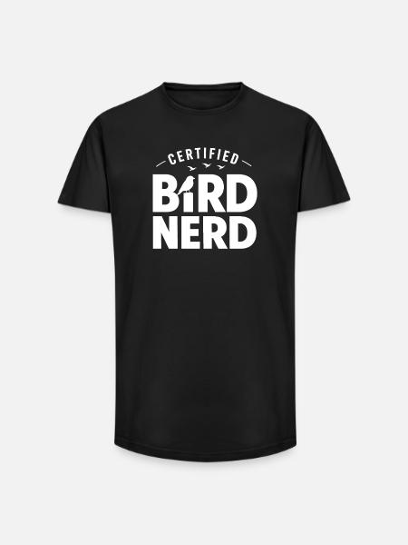 Observation des oiseaux Ornithologue Nerd - T-shirt coupe longue homme - noir
