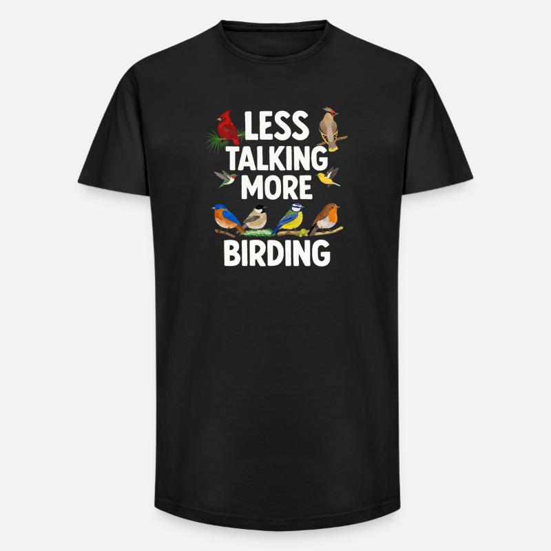 Bird Watching Birding Bird Watcher Vogel-Nerd - Long Fit Männer T-Shirt - Schwarz