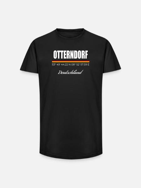 Otterndorf - Long Fit Männer T-Shirt - Schwarz