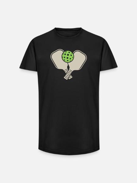 Pickleball - Long Fit Männer T-Shirt - Schwarz
