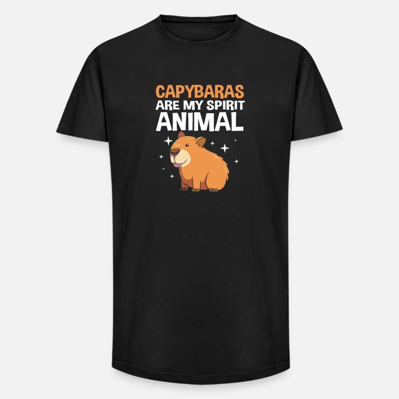 Capybara Capibara - Long Fit Männer T-Shirt - Schwarz