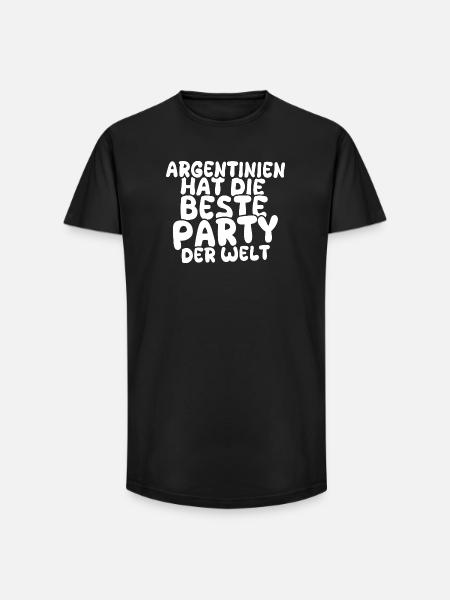 Feiern Argentinien - Long Fit Männer T-Shirt - Schwarz