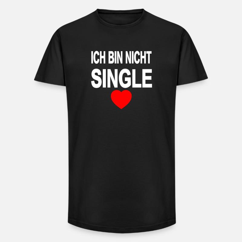 Single - Long Fit Männer T-Shirt - Schwarz