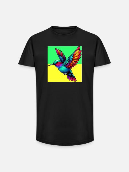 colibri - T-shirt coupe longue homme - noir