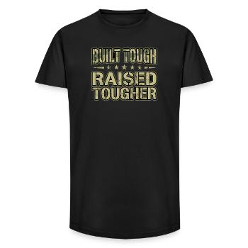 Proud Army Mama a construit un camouflage robuste - T-shirt coupe longue homme - noir - Devant - AI Model Male 185 light (185cm)